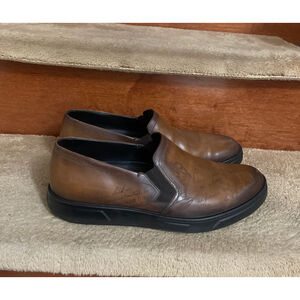 Authentic Men's Berluti Brown Leather Slip-On Shoes Size 9.5 Like New Condition